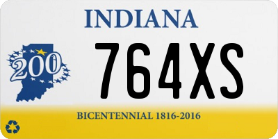 IN license plate 764XS