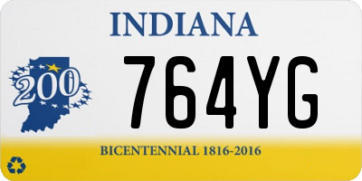 IN license plate 764YG