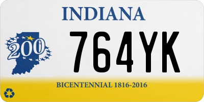 IN license plate 764YK