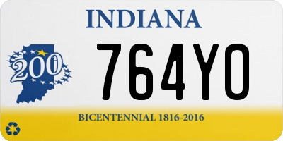 IN license plate 764YO