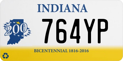 IN license plate 764YP