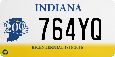 IN license plate 764YQ