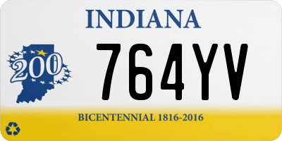 IN license plate 764YV