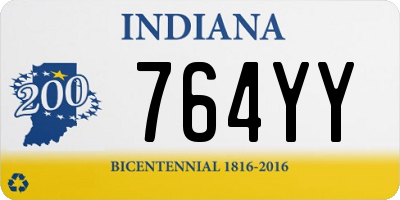 IN license plate 764YY
