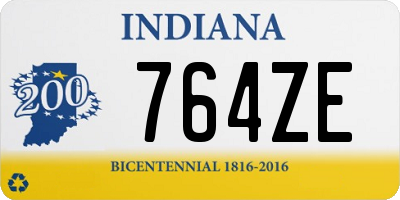 IN license plate 764ZE