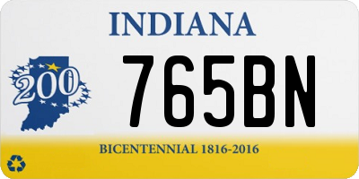 IN license plate 765BN
