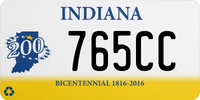 IN license plate 765CC