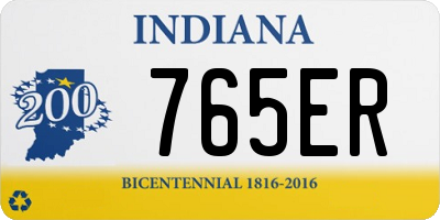 IN license plate 765ER