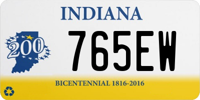 IN license plate 765EW