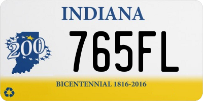 IN license plate 765FL