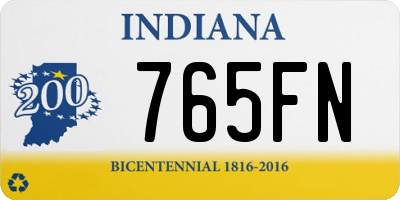 IN license plate 765FN
