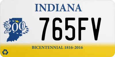 IN license plate 765FV