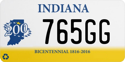 IN license plate 765GG