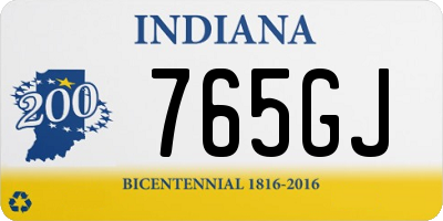 IN license plate 765GJ