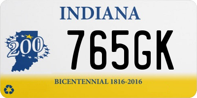 IN license plate 765GK