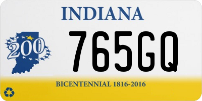 IN license plate 765GQ