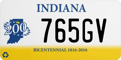 IN license plate 765GV