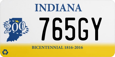 IN license plate 765GY