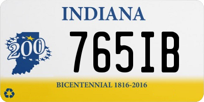 IN license plate 765IB