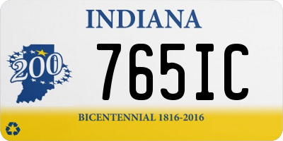 IN license plate 765IC