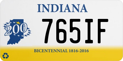IN license plate 765IF