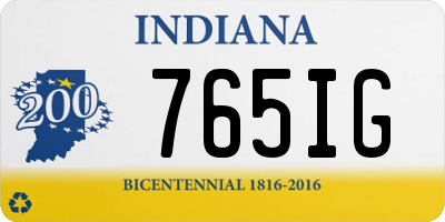 IN license plate 765IG