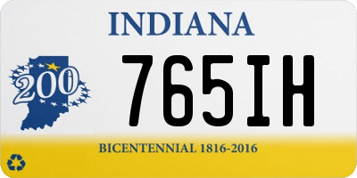 IN license plate 765IH