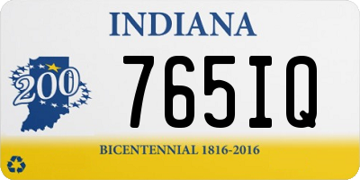 IN license plate 765IQ