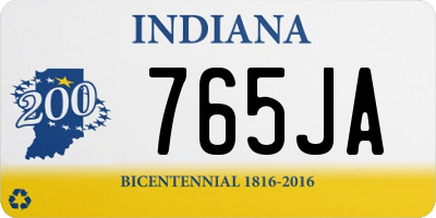 IN license plate 765JA