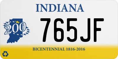 IN license plate 765JF