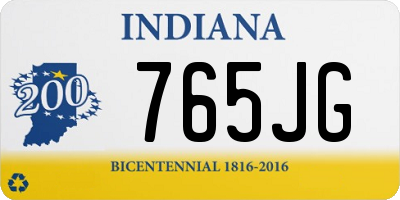 IN license plate 765JG