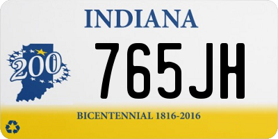 IN license plate 765JH