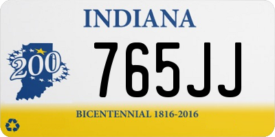 IN license plate 765JJ