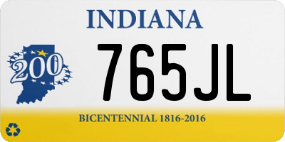IN license plate 765JL