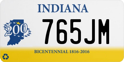 IN license plate 765JM