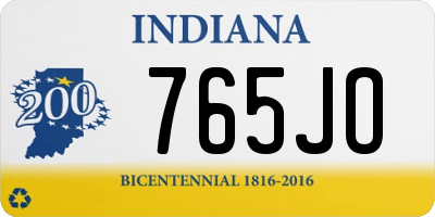 IN license plate 765JO