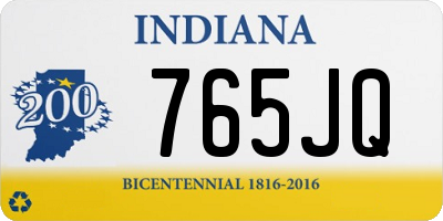 IN license plate 765JQ