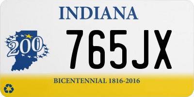 IN license plate 765JX