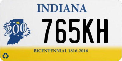 IN license plate 765KH