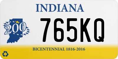 IN license plate 765KQ