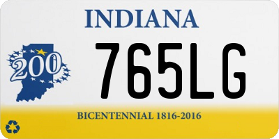 IN license plate 765LG