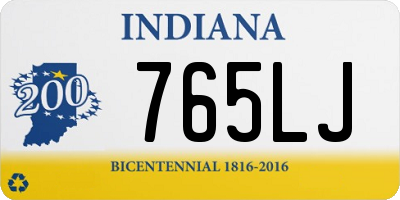 IN license plate 765LJ