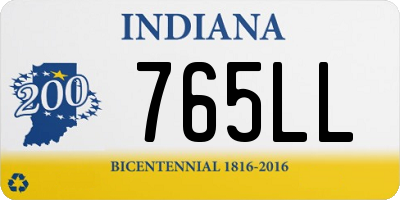 IN license plate 765LL