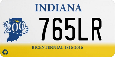 IN license plate 765LR
