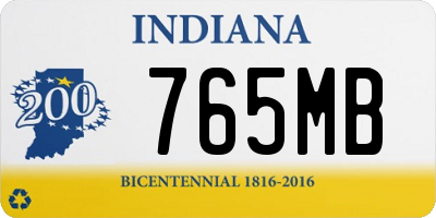 IN license plate 765MB