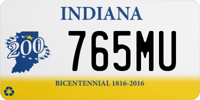 IN license plate 765MU