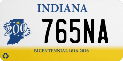 IN license plate 765NA