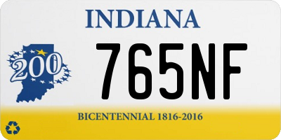 IN license plate 765NF