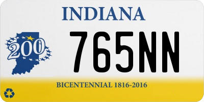 IN license plate 765NN