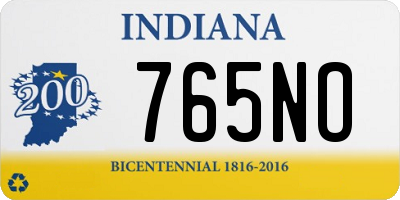 IN license plate 765NO